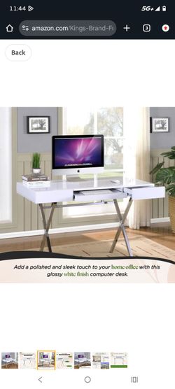 $400 | NEW IN BOX WHITE GLOSSY DESK + IMPRESSIONS VANITY!!!!