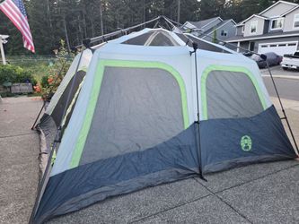 👓 without the rain cover / rainfly as photos, Coleman 10-person Instant Tent Cabin 10 Person Instant Setup Camping Navy Blue Instant Cabin Tent outdo