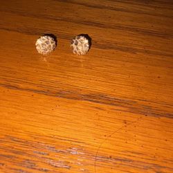 14k real gold nugget earrings