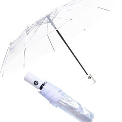 Clear Bubble Umbrella, Automatic Open/Close Transparent Travel Dome Umbrella for Women, Girls & Kids - Rainy & Windy Weather 