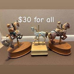 Music Box Carousel Horses