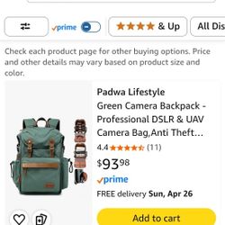 Padwa Lifestyle Green Camera Backpack
