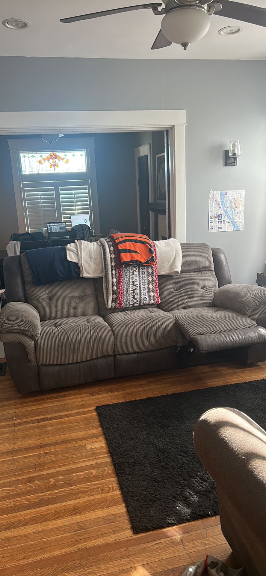 Couch, Double Side Recliners