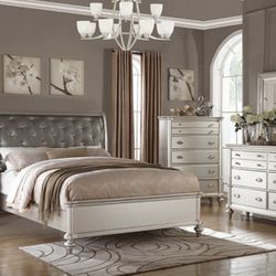 New Queen Bedroom Set 4 Piece 