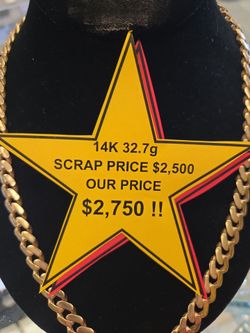 32.7 Grams of 14K Gold for $2750+Tax
