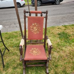 Antique Victorian 1800s Platform Rocking Chair