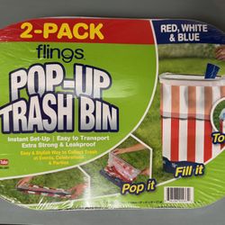NEW Two Pop It 13 Gallon Trash Bins great for parties just $10