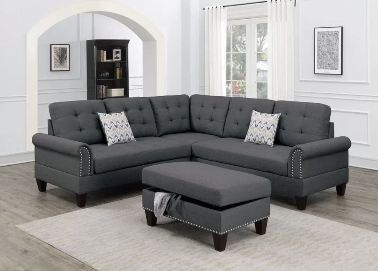 Sectional With Ottoman