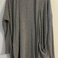 Gray Open Sweater 
