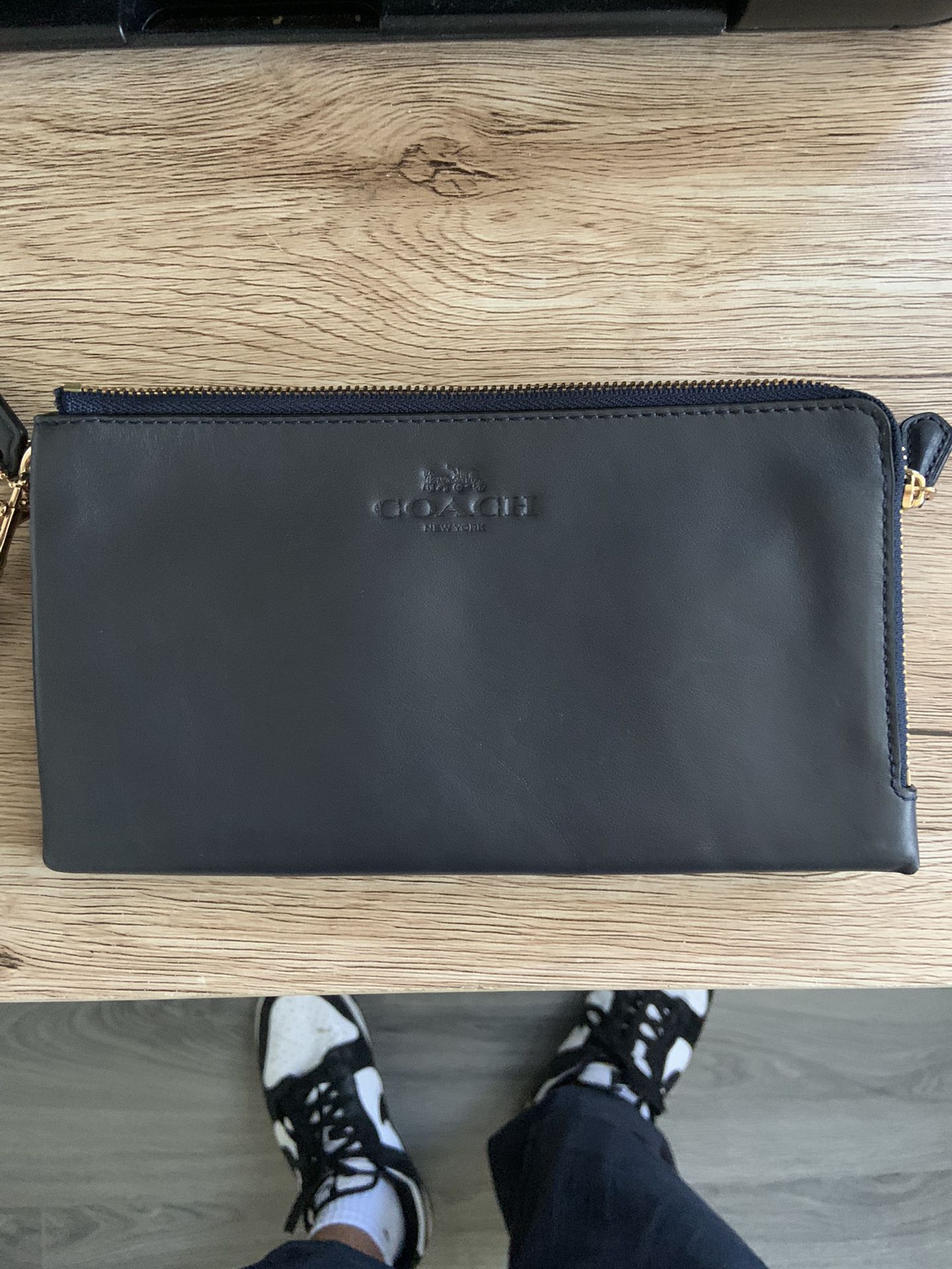 Dark Blue Coach Women wallet Hand Bag 