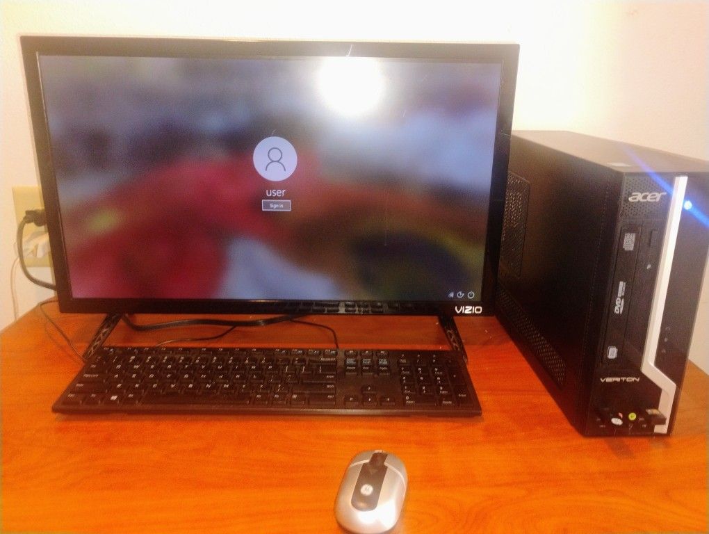Acer Veriton Desktop Vizio TV And All In Photo