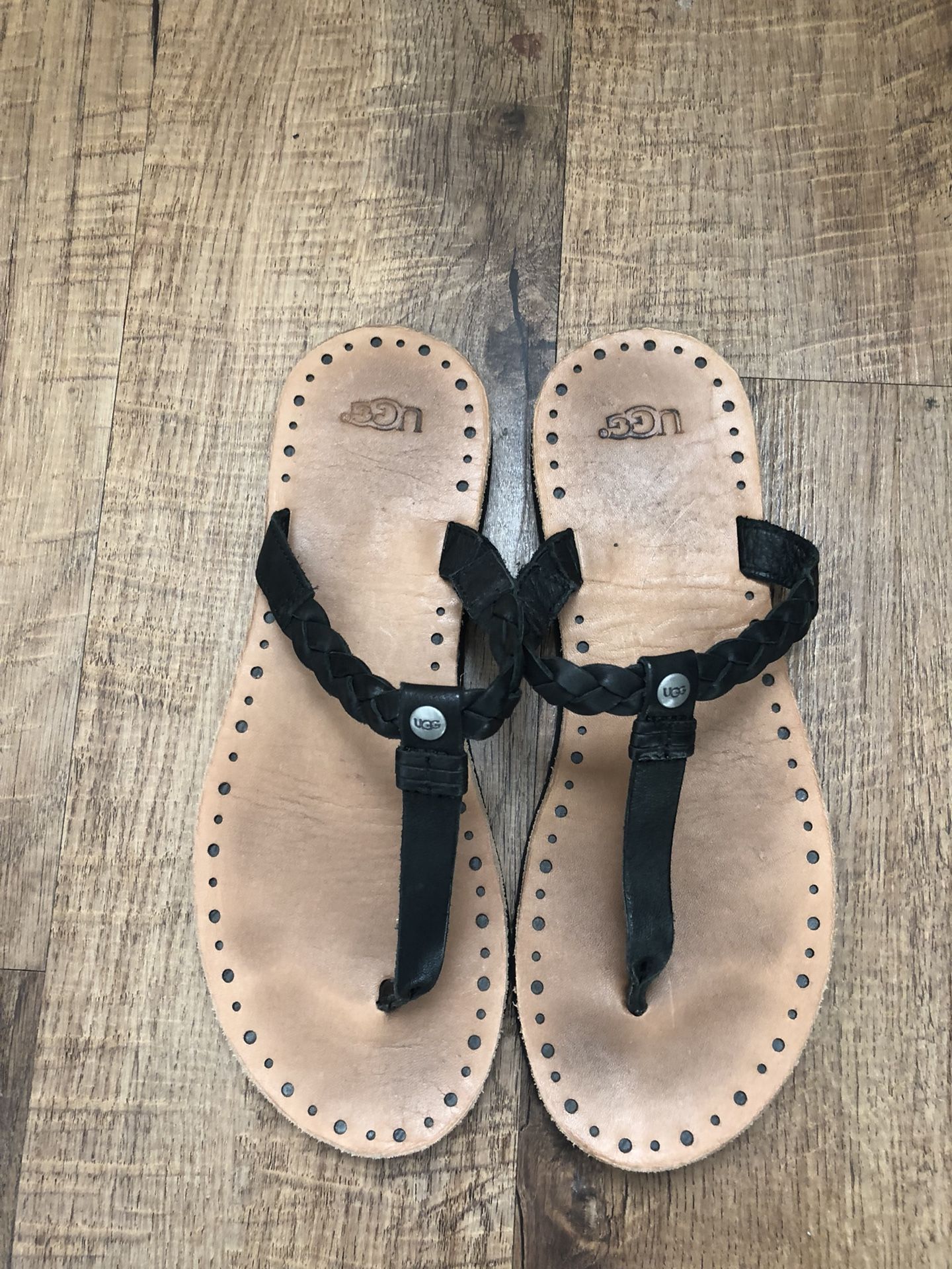 Ugg Leather Sandals - size 8