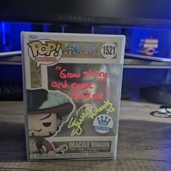 Dracule mihawk funko pop 1521 signed