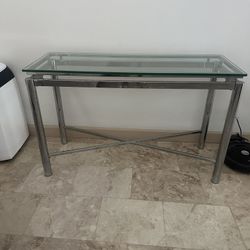 Glass And Chrome Table