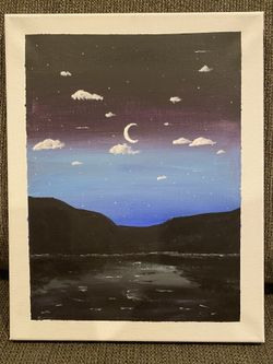Moon Light Acrylic Painting