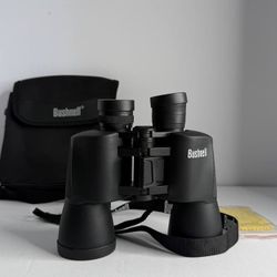 Bushnell PowerView 10x50 Binoculars w/ Case Strap Cloth - Tested
