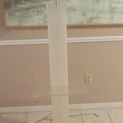 Vintage  MCM Lucite Acrylic  Pedestal Floor Lamp With Matching  Shade.. Rare 