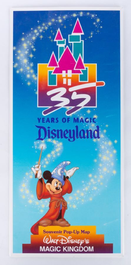 35 Years of Magic Disneyland Souvenir Pop-Up Map!