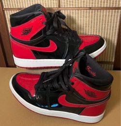 Air Jordan 1 High OG “Patent Bred” Size 6Y / Women’s 7.5 9/10 LIKE NEW