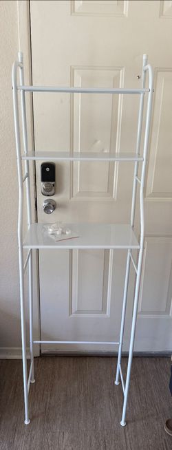 White Metal 3-Tier Over-the-Toilet Storage Rack - $10
