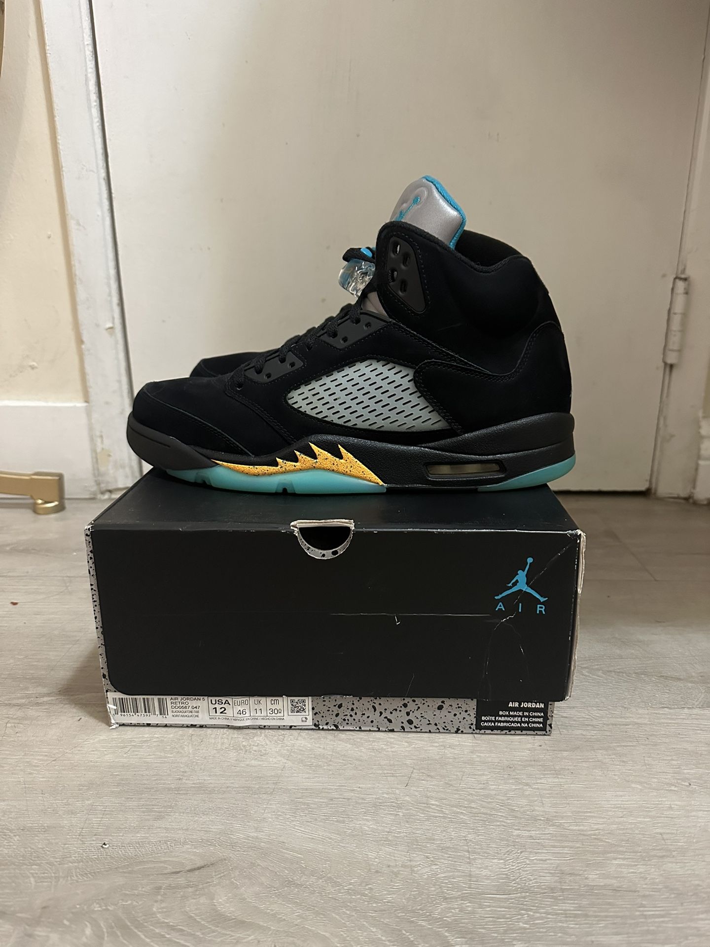 Jordan 5 Retro Aqua Sz 12