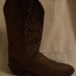 JUSTIN MENS LEATHER WESTERN BOOTS