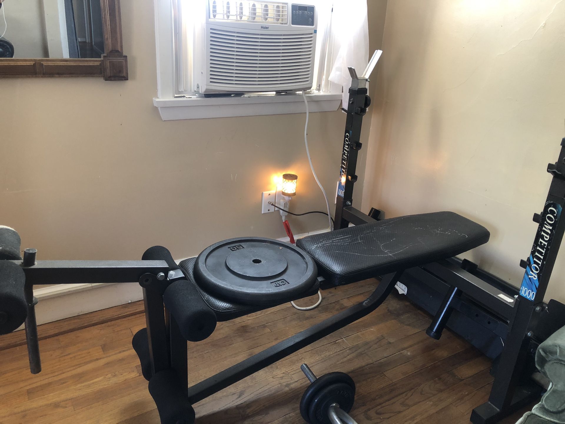Free Olympic workout bench.