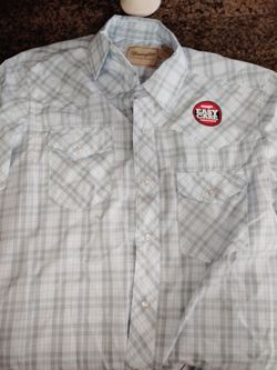 Wrangler Men's Western Button Up Shirt Size M