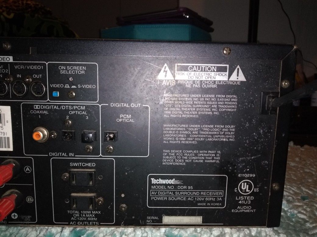 Techwood Surround Sound Receiver model DDR95 for Sale in Austin, TX