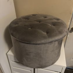 Tainoki Grey Storage Ottoman 
