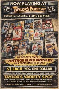 vintage Elvis Presley VHS tapes 