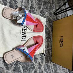 Fendi bugs monster face women’s studded sandal