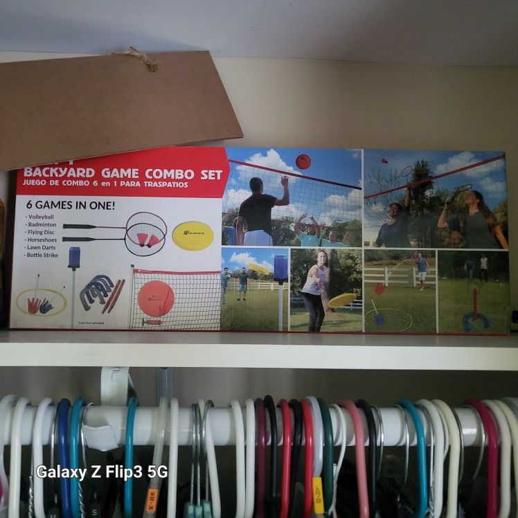NIB New 6 Games In 1 Backyard Kit