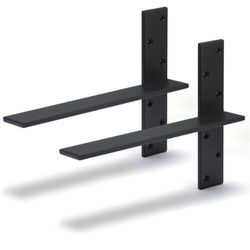 Free Hanging Countertop Support Bracket 18"Lx2.5"W 2 Pack Hidden Floating Wall Bracket 3/8" Thick Heavy Duty Granite Countertop Bracket Shelf Bracket 