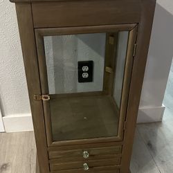 Antique Display Cabinet - 32” Tall X 17” Square