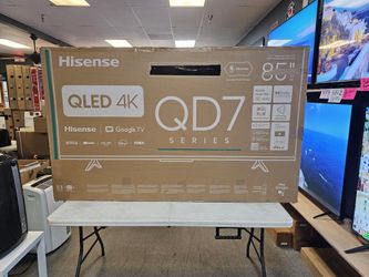 HISENSE 85 INCH QLED 144HZ FULL ARRAY TV'S IN STOCK 85QD75N W/WARRANTY - PAYMENT PLANS