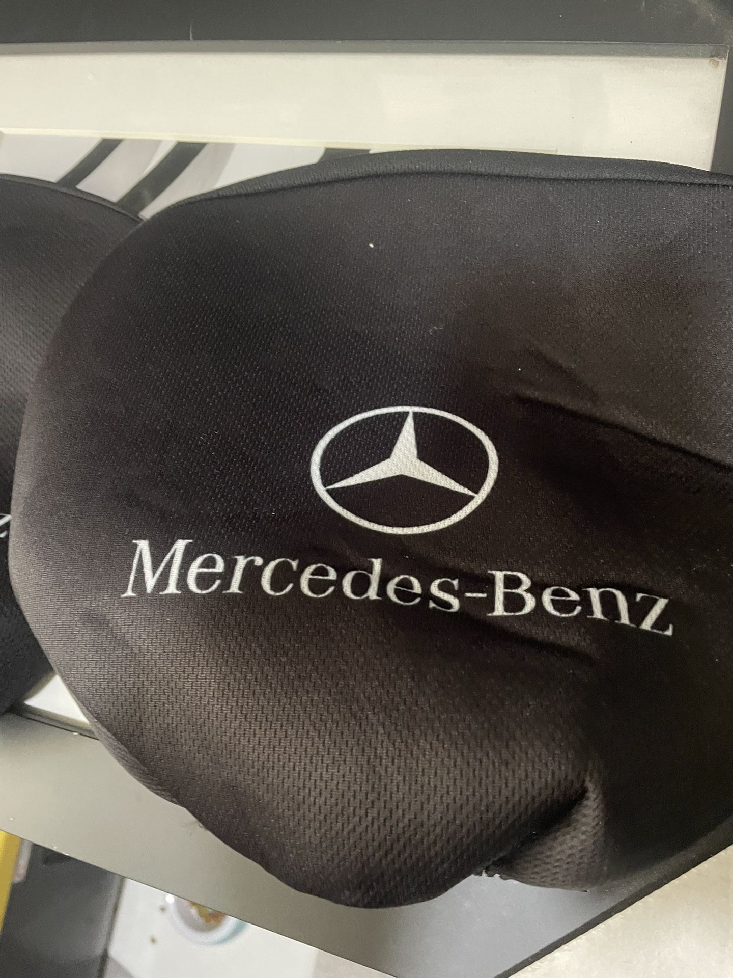 Car seat head cover Mercedes 2 pc set new 