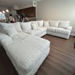 Brand New Super Plush Comfy Corduroy Sectional Set 