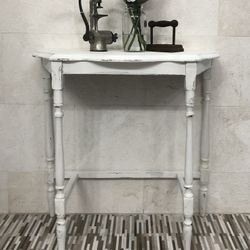 Fabulous Antique Table.. Freshly Painted And Distressed 29x14x31.. Check Out My Other Offers Too 