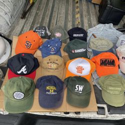 Hats, Caps, adjustable ($3-$4 Each). 