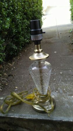 2 glass side lamps for the dresser