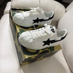 BAPE Bapesta Low-Top Sneakers White Black