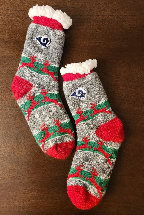 LOS ANGELES RAM HOLIDAY SOCKS, NEVER WORN