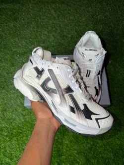 White and Black Balenci Runners