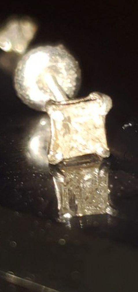 Single 14k White Gold .22 Carat Real Diamond Stud