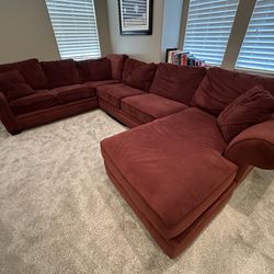 Fabric chaise sectional sofa