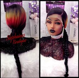 Human Hair Blended Lace Front Wig 