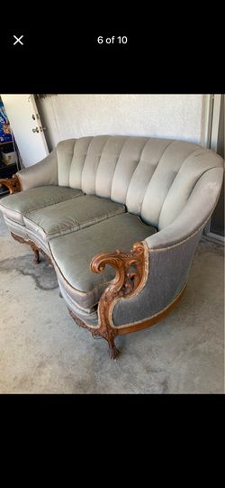 Antique Mahogany Carved Couch And Chair Antique