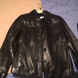 Womens Nine West Leather Jacket