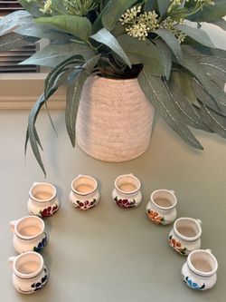 Mexican Glazed Ceramic Mini Mugs